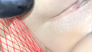 These huge natural tits in oil were fucked and finished