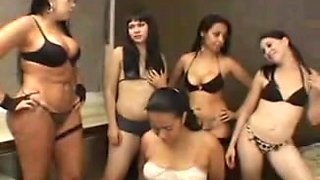 4 Brazilian Honeys Taking Turns facesitting