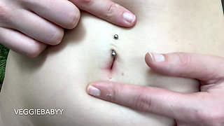 Rubbing Lotion on My Belly Button