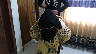 Dirty Stepaunty Fucked by Her Stepson While Cleaning House