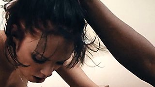 This brunette chick with nice big boobs and a pretty face is