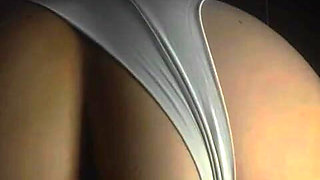 Stepson Managed to Record Stepmother with Her Panties Pulled to the Side in the Dark of the Bedroom, Doggy-style