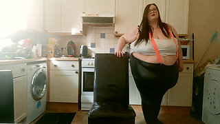 SSBBW BBW Kitchen Play in Sexy Tight Clothing Part 2