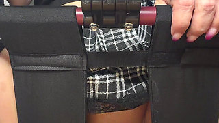 Ball Gaged and Riding Dildo for Stepdaddy