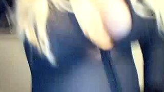 Blonde Pregnant Babe with Big Boobs