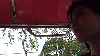 Petite Thai MILF picked up for horny sex