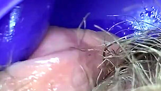 Extreme closeup big clit licking toy orgasm hairy pussy