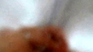 Big-Ass Black Teen's Solo Shower Footjob on Webcam