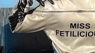 Dressing up in Latex Astronaut Suit