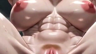Muscular Woman Gym Bondage - Swollen Pussy Big Clit Extremely Horny