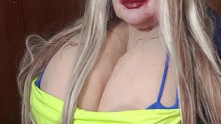 Sexy Susi as a stewaress with cup k tits