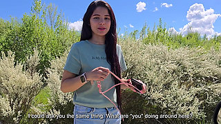 Cheating Wife with Her Neighbor in Public Inside the Car Hardcore Footjob Deep Blowjob