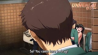 College Bathroom Group Sex: Hentai Anime
