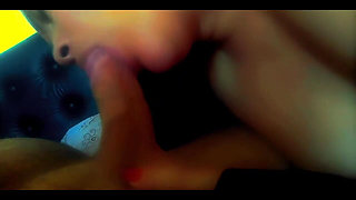 Young Stepdaughter Sucking Stepfather While Stepmother Is Not at Home