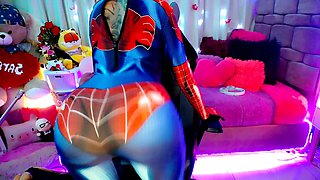 Sexy ass latex babe tease