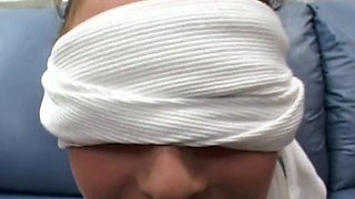 Sexy ebony girl wakes up and sucks a big fat cock