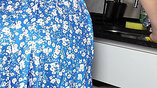 Stepmother Gets Unexpected Sex Right in the Kitchen.