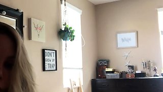 Hot blonde glamour babe solo plays to pleasure her hot body