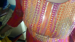 Housewife Showing Cute Breast for Her Step Stepbrother