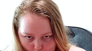 Big Boobed Blonde Masturbates With A Dildo In The Bathroom