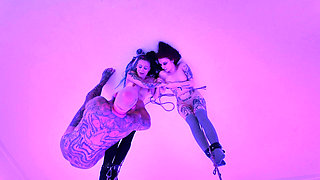Rough Tickle Session for Two Pretty Girls - Top View