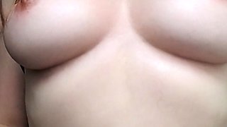 Petite Brunette Teen Plays with Her Small Tits on Webcam