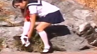 Tia Tanaka Naked Pool and Living Room Pee