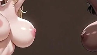 Two Horny Girls in Rope Bondage - Blonde & Ebony Begging for Creampie