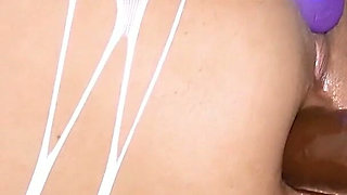 Close-up of My Wife's Ass Taking a Huge Black Thing up the Ass.