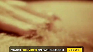 Blonde Retro Goddess Enjoys Vintage Anal Toy Session in Sepia