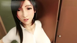 Girl-on-girl, censored, titsjob