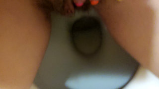 Tsss Pissing From Hairy Pussy in the Night Club 4K