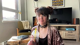 Brunette Wife Webcam Blowjob Handjob Cumshot