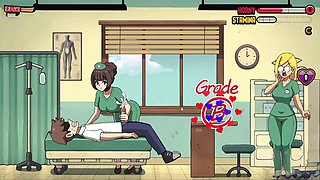 Teacher and student, hard rough sex, surprise threesome