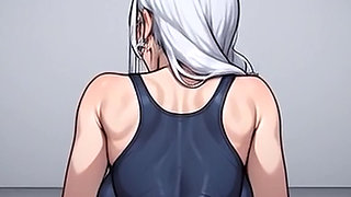 Waifu Amateur Teen POV - Office Swimwear Tease & Close-Up Boss Blowjob (1m Preview)