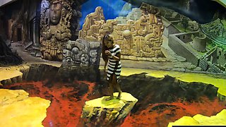 Art museum visit with big ass Thai GF got her horny for sex