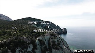 Fine-looking Audrey Reid and Shadow Dimitri at blowjob video