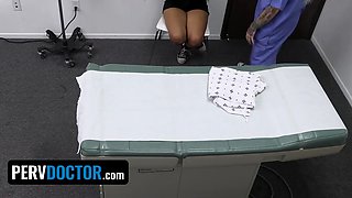 Naughty latina Apryl Rein makes a deal with her doc for faux chastity certificate - crank doctor