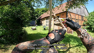 POV - Predicament - Endurance - Bound in Rough Predicament-suspended by Wrists-strapado 243