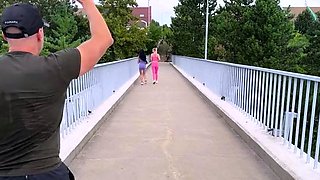 Reality Pickup Scene and Outdoor Sex with Blonde Runner