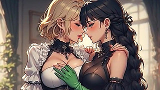 AI Generated Cartoon content, Uncensored video of 18 Year old Anime Girl, Kissing Orgasm of Mature Women
