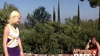 Outdoor Cheerleader Ally Ann Deepthroats Weenie And Gets Pummeled Rear end Fashion