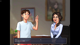 Horny Lady Boss Invites Me Her Office For Threesome Sex Summertime Saga