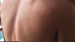 taking a pounding like she earned it