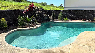 Overunderwater Pool Shots and a Long, Slow-mo Outdoor Shower