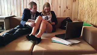 Helped with Homework and Fucked a Student in Her Tight Pussy