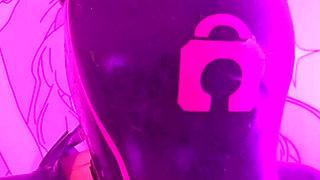 Latex Doll Fucks Her Mouth with a Huge Tentacule