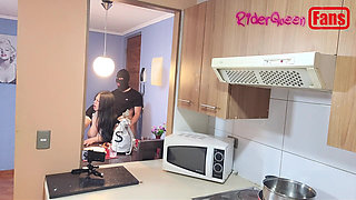 Videos for Fans: a Masked Young Man Fucks Me in the Kitchen
