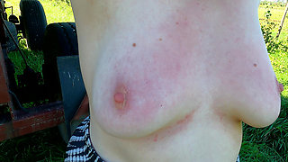 Naked Tits Banging Between the