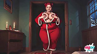 POV Mrs Claus Big Tits MILF Redhead BBW Christmas Fantasy Hentai Animation Fuck